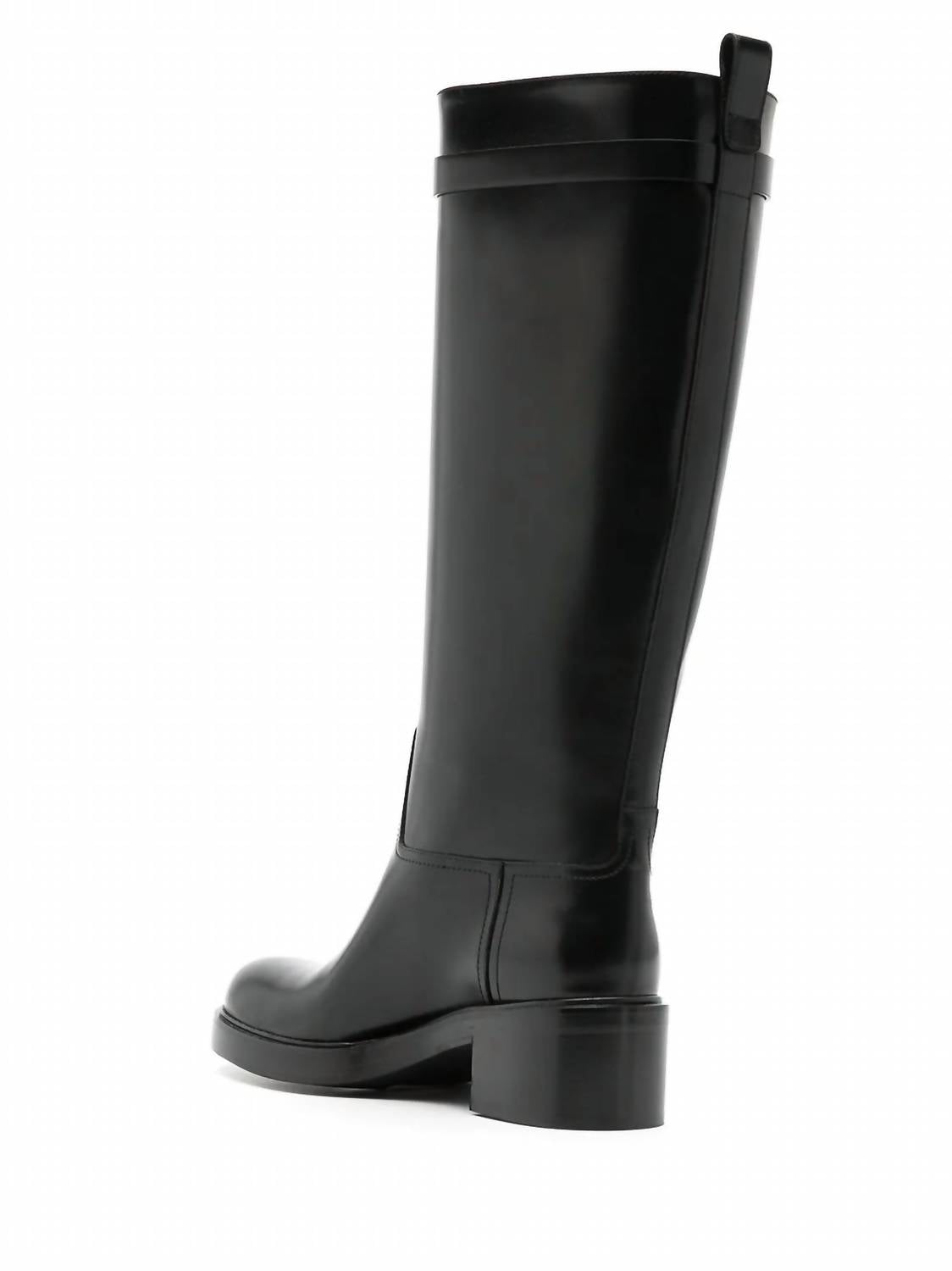 Salvatore Ferragamo Women's Gancini 55mm Knee Boot in black - women's shoe - alternate view