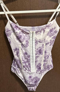 Free People - Printed Night Rhythm Corset Bodysuit