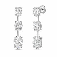 Diana M Jewels - Women's Oval Lab-Grown Diamond Stud Earrings (13.00 Ct TCW) - Signature