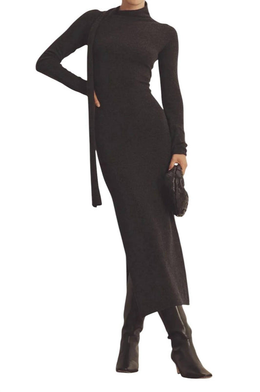 Naadam - Cashmere Luxe Cashmere Asymmetrical Dress with Scarf