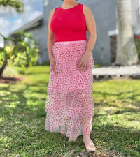 Southern Grace - Love Struck Tulle Midi Skirt