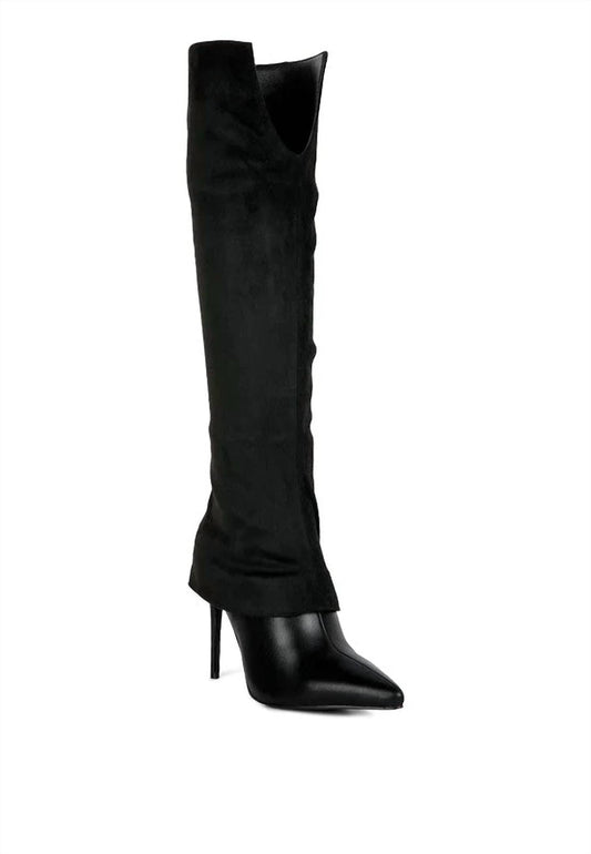 Rag Company - Women's Fifido High Heeled Fold Over Knee Boots