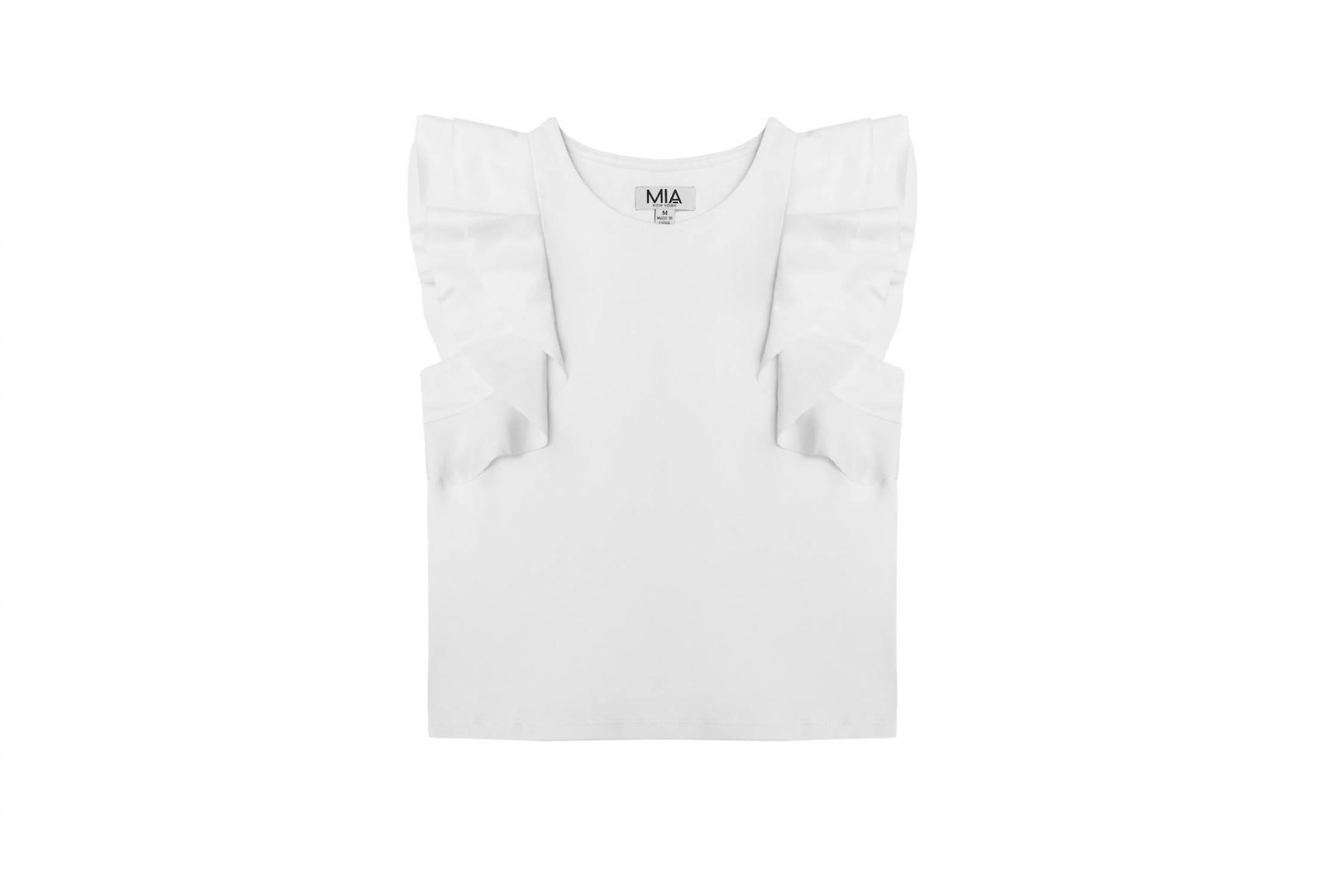 Mia - Girl's Flutter Sleeve Tee