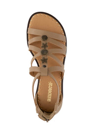 Andrea Women's Gladiator-inspired Flat Sandal in light brown - women's sandal - alternate view