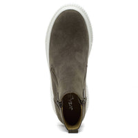 J/SLIDES Women's Wyona Waterproof Suede Platform Ankle Boots in khaki - women's shoe - alternate view