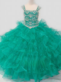 Little Rosie - Girl's Glitz Long Pageant Dress