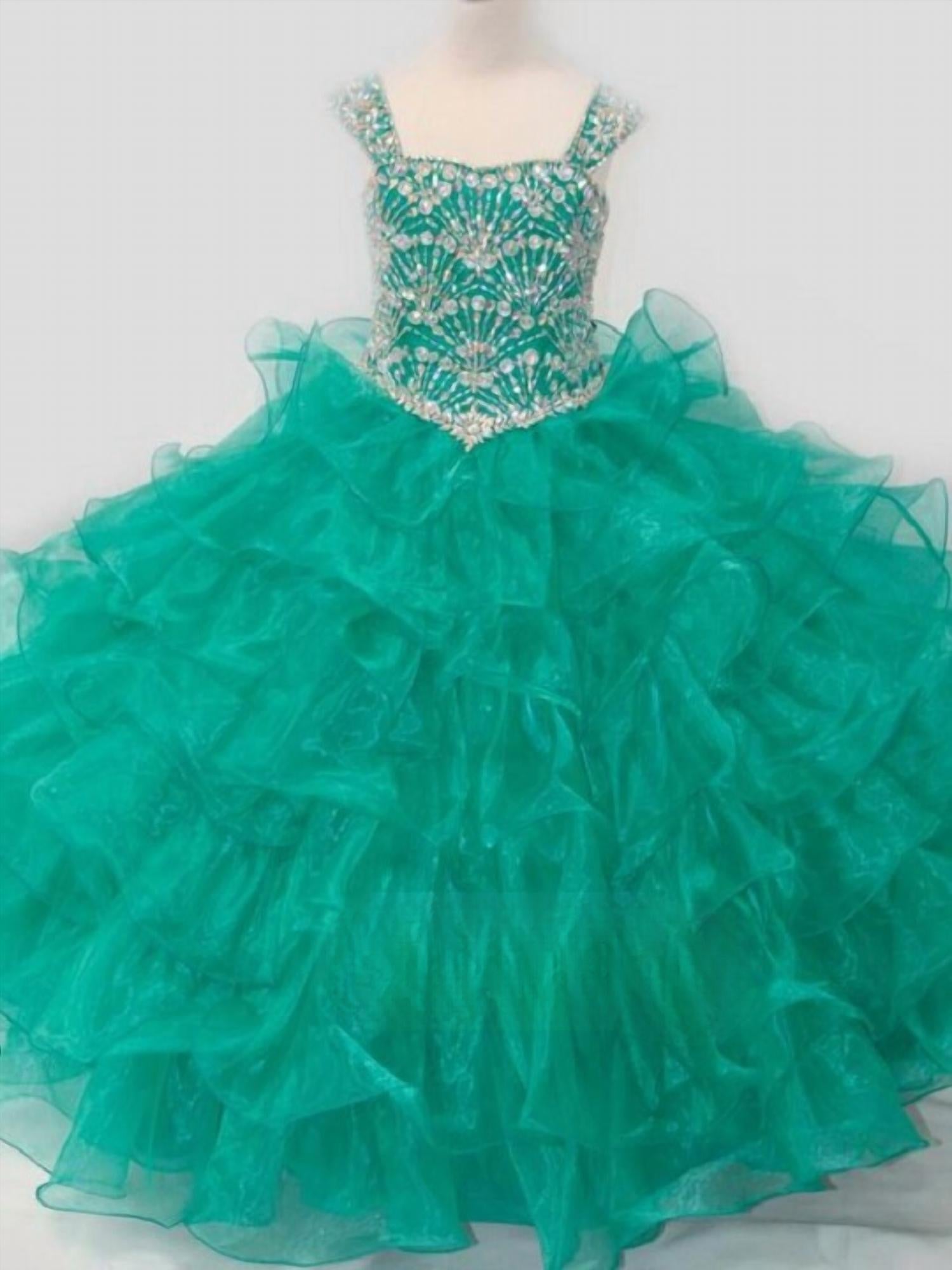 Little Rosie - Girl's Glitz Long Pageant Dress