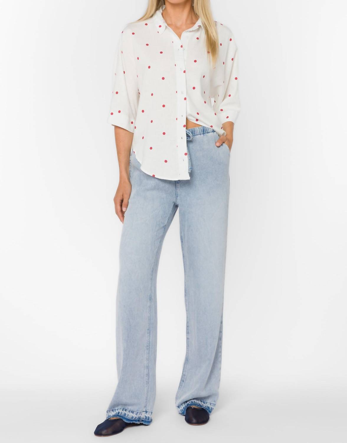 Velvet Heart - Merle Cardinal Polka Dot Shirt