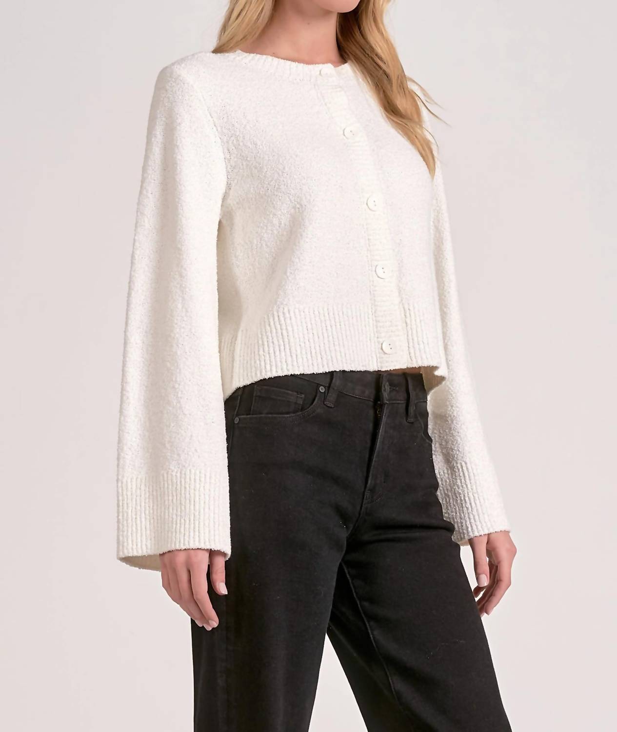 Elan - Bell Sleeve Sweater Cardigan