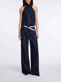 DOROTHEE SCHUMACHER Modern Sophistication Top Blouse in blue night - women's blouse