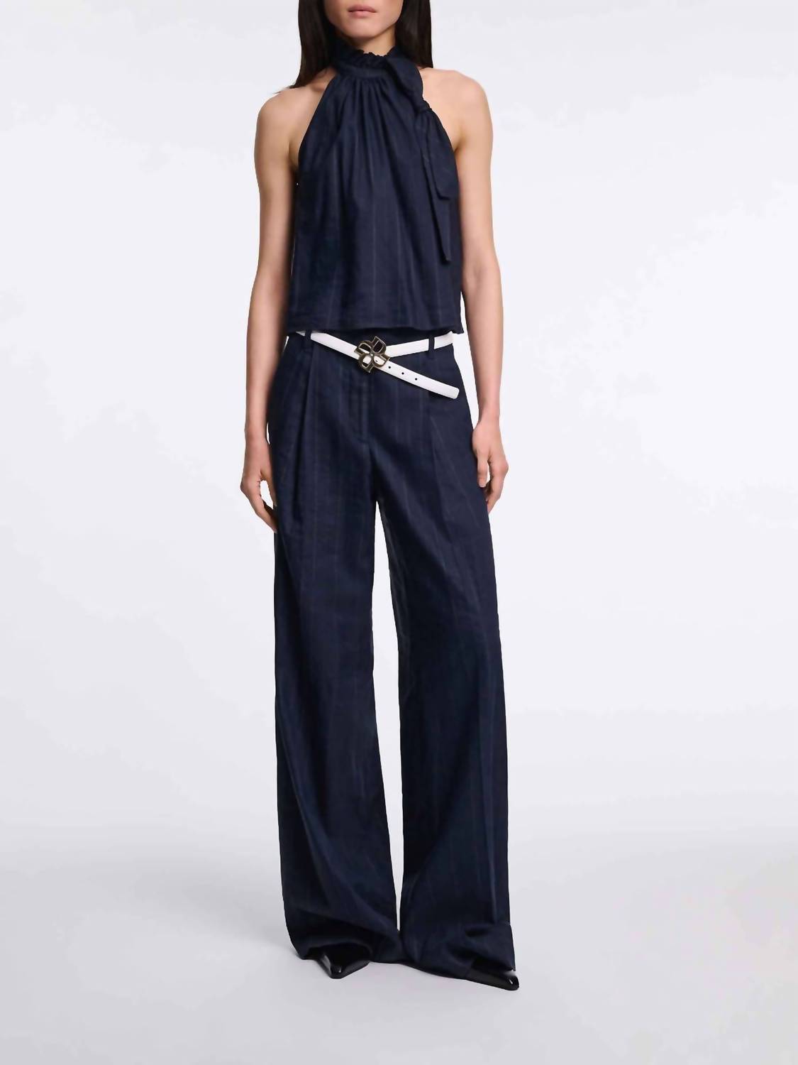 DOROTHEE SCHUMACHER Modern Sophistication Top Blouse in blue night - women's blouse