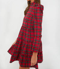 Sail To Sable - Long Sleeves Tunic Flare Dress