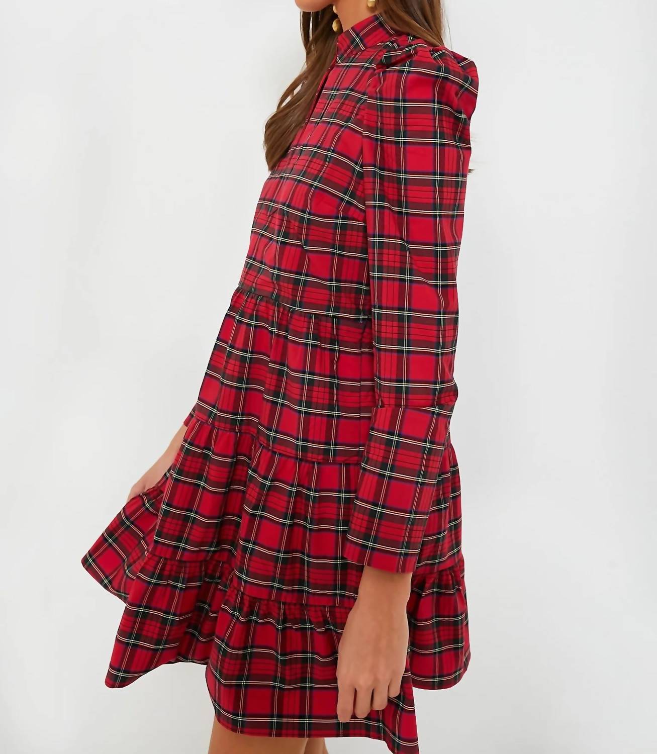 Sail To Sable - Long Sleeves Tunic Flare Dress