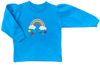 Luigi Kids - Kid's Rainbow With clouds Applique Sweatshirt