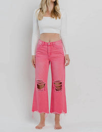 Vervet By Flying Monkey - 90's Vintage High Rise Crop Flare Jeans