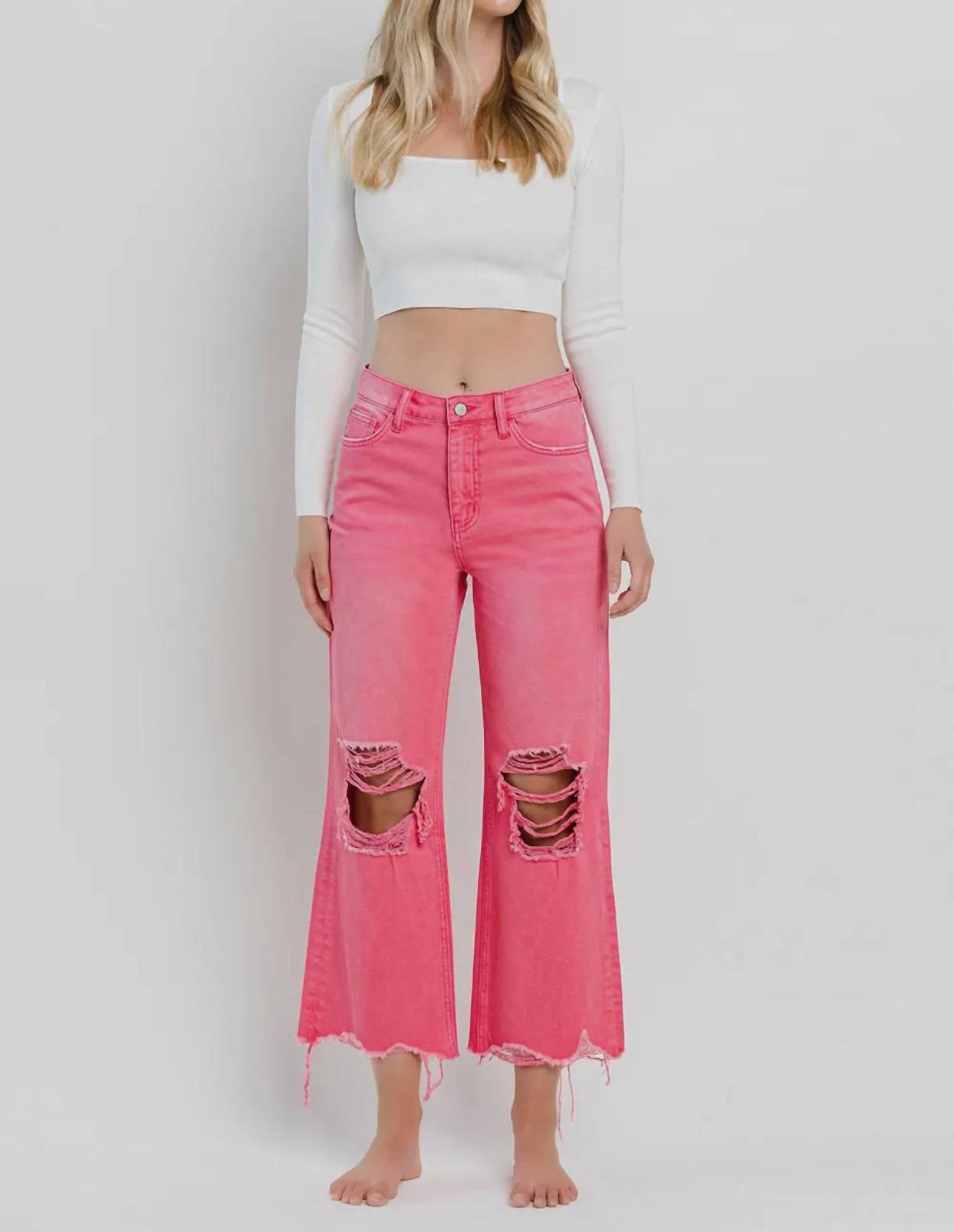 Vervet By Flying Monkey - 90's Vintage High Rise Crop Flare Jeans
