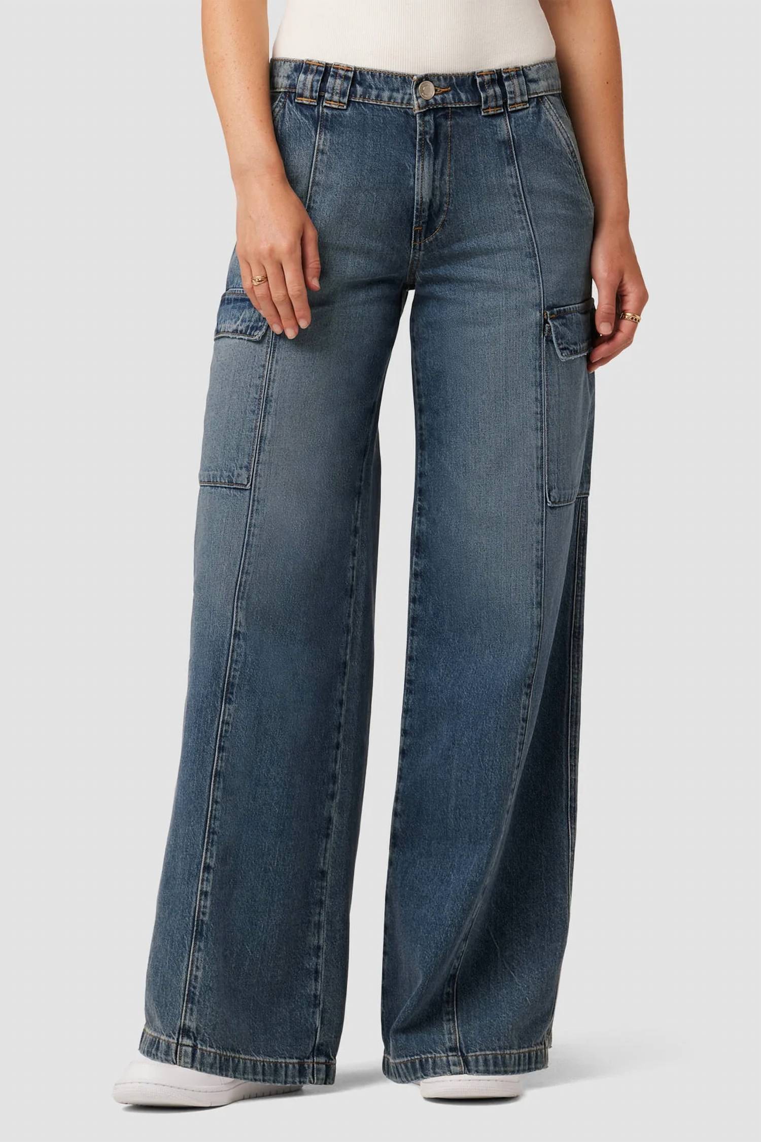 Hudson - Mid-rise Wide Leg Cargo Jeans