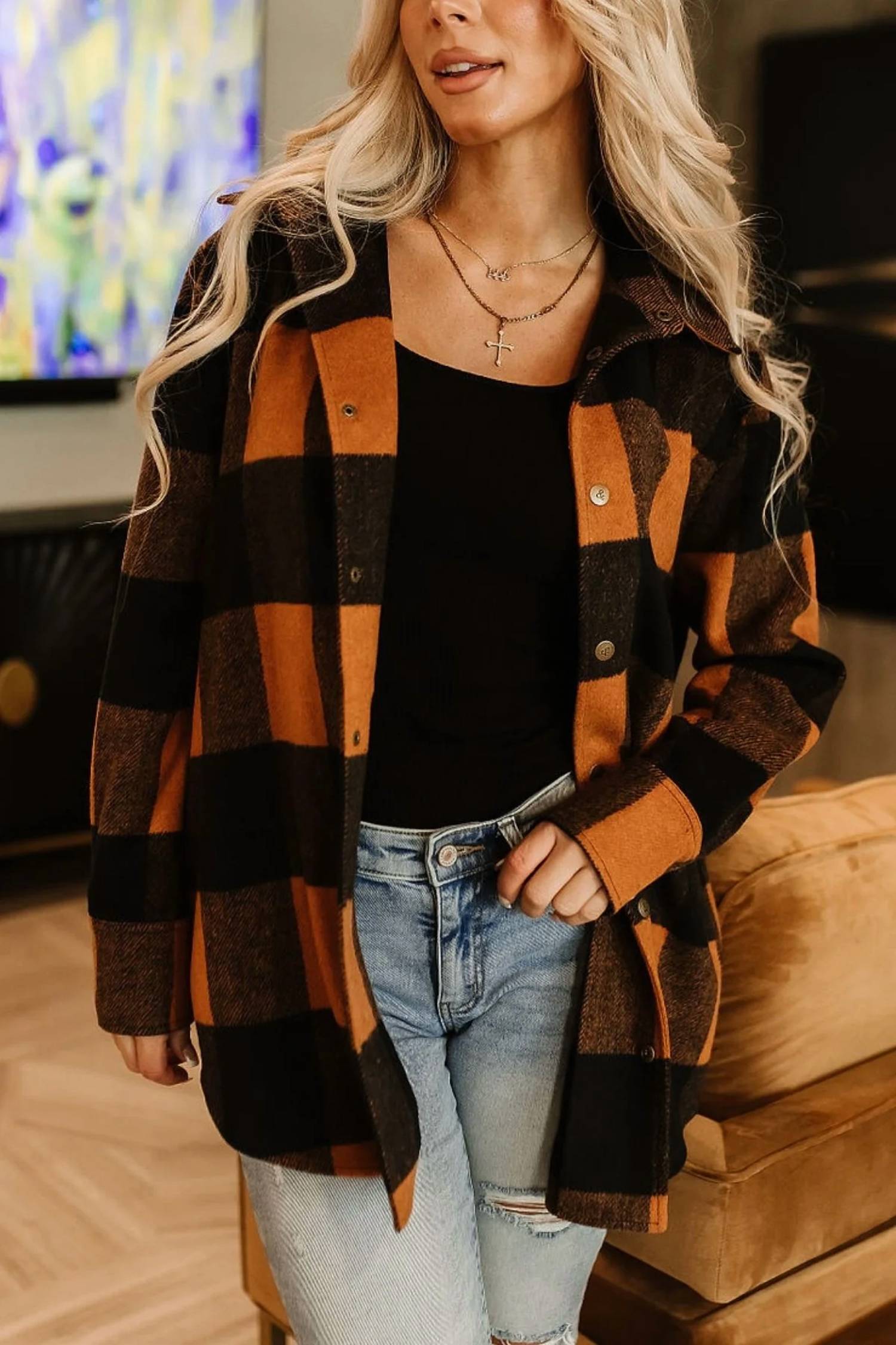 Ampersand Ave - Frankie Plaid Shacket