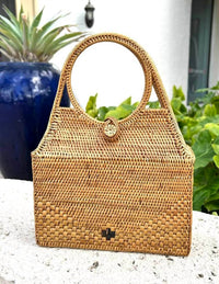 The Winding Road - Women's Ata Vine Round Handle Handbag