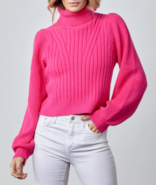 RIBBED TURTLENECK SWEATER