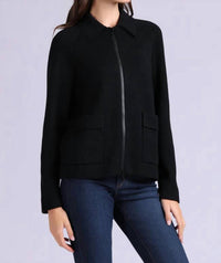 Minnie Rose - vicose zip jacket with pockets