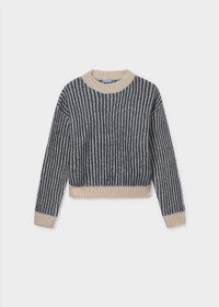 Mayoral - Boys Microstripe Crew Neck Sweater