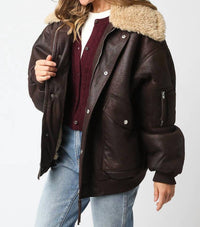 Olivaceous - Aspen Pu Bomber Jacket