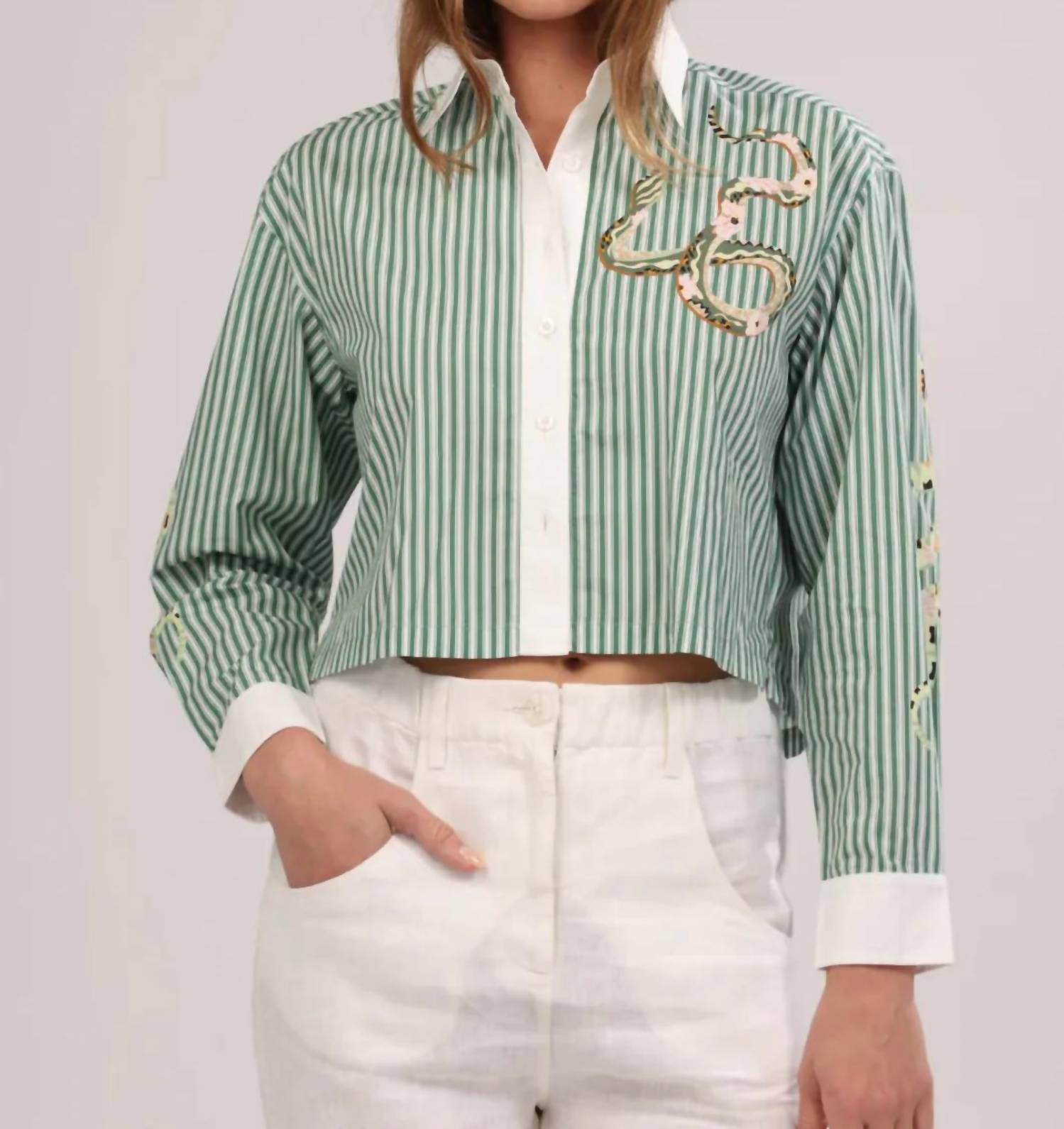 Las Sureñas - Poplin Cropped Shirt