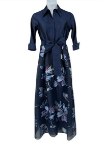 Teri Jon - Taffeta Accordion Pleat Gown