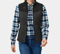 Ororo Augusta Heated Sweater Fleece Vest in dark heather gray - women's jacket - alternate view