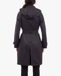 London Fog - Double Breasted Trench With Button Off Hood