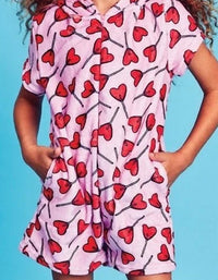 Iscream - Lollipop Hearts Plush Romper