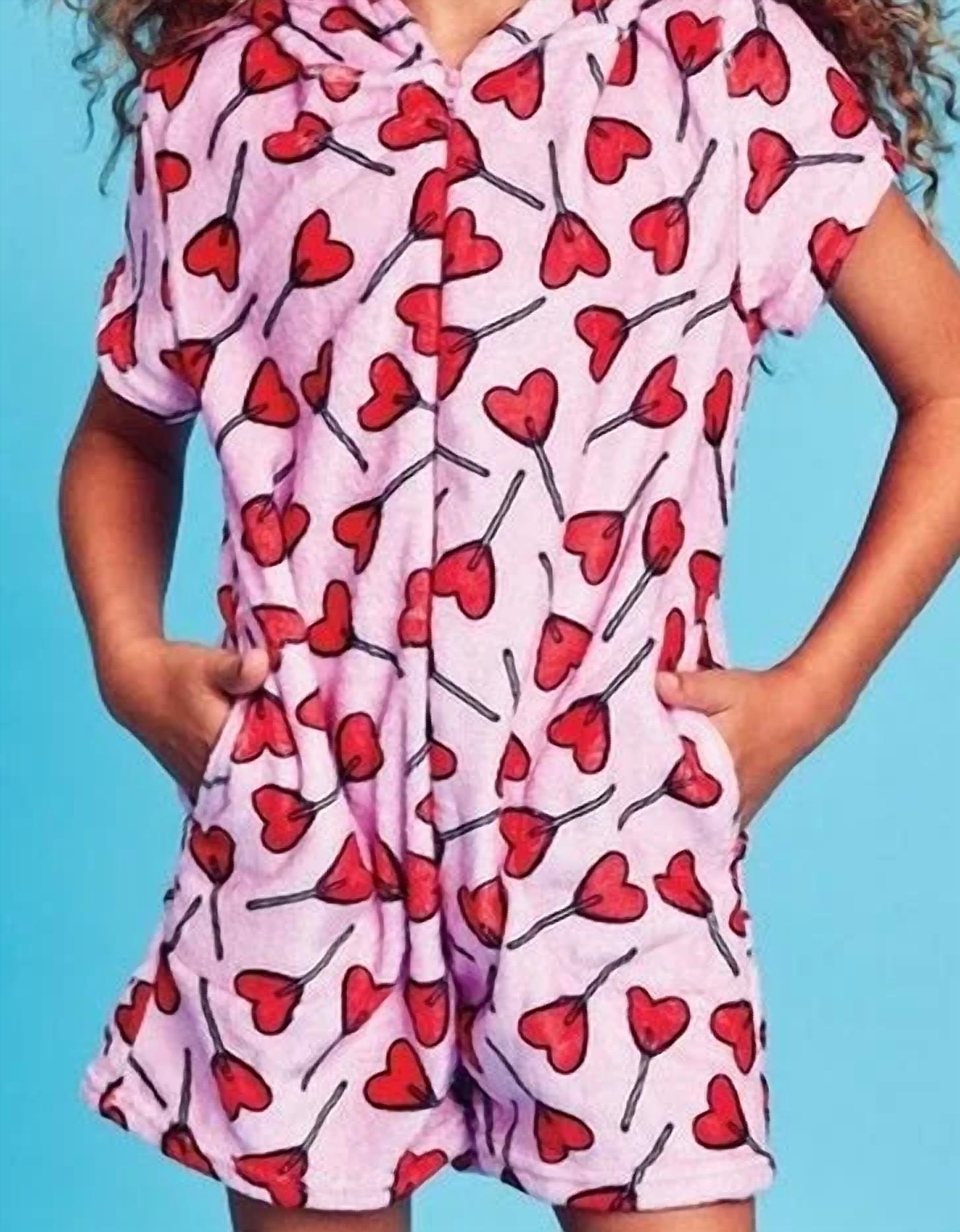 Iscream - Lollipop Hearts Plush Romper