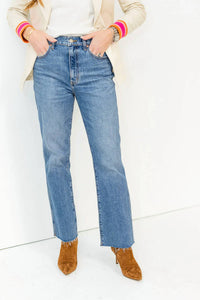 Daze - Soho Rawcut High Rise Ankle Flare Jeans