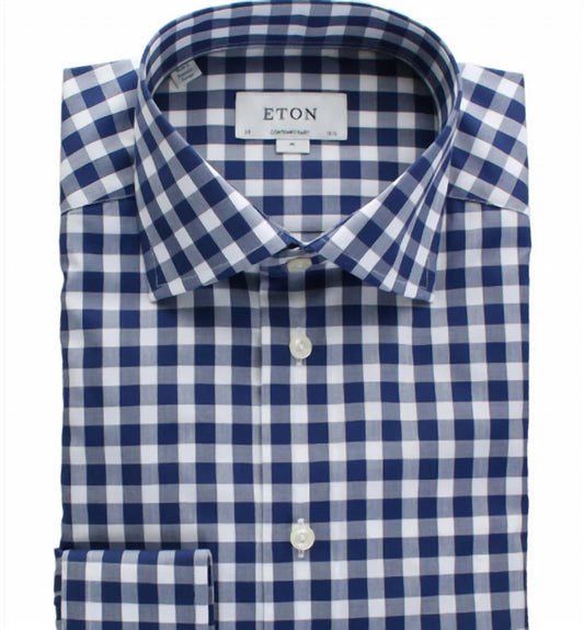 Eton - Men's Plaid Dress Shirt