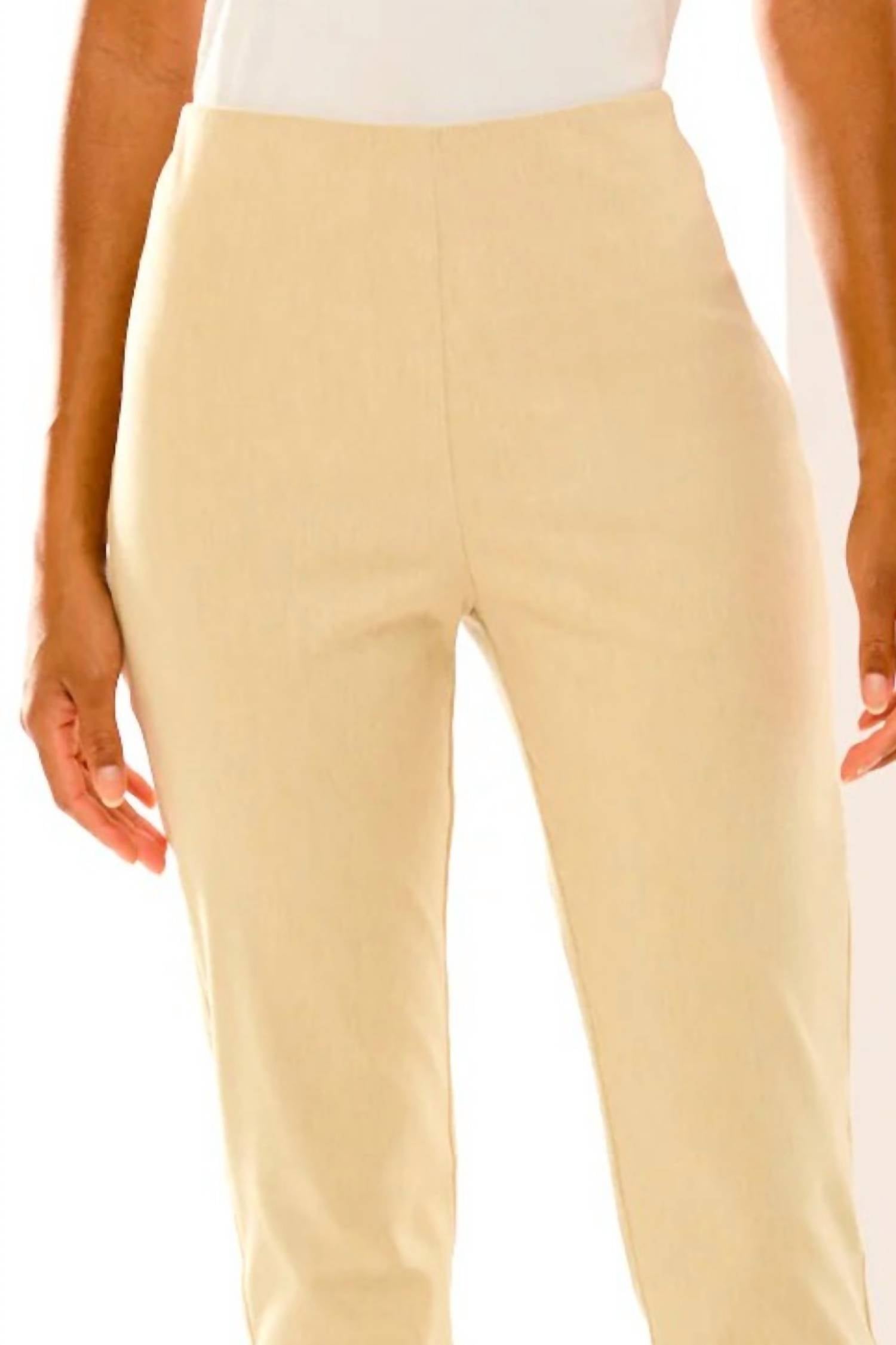 SARA CAMPBELL Flannel Sheri Pants in sand heather - women's pants - detail view