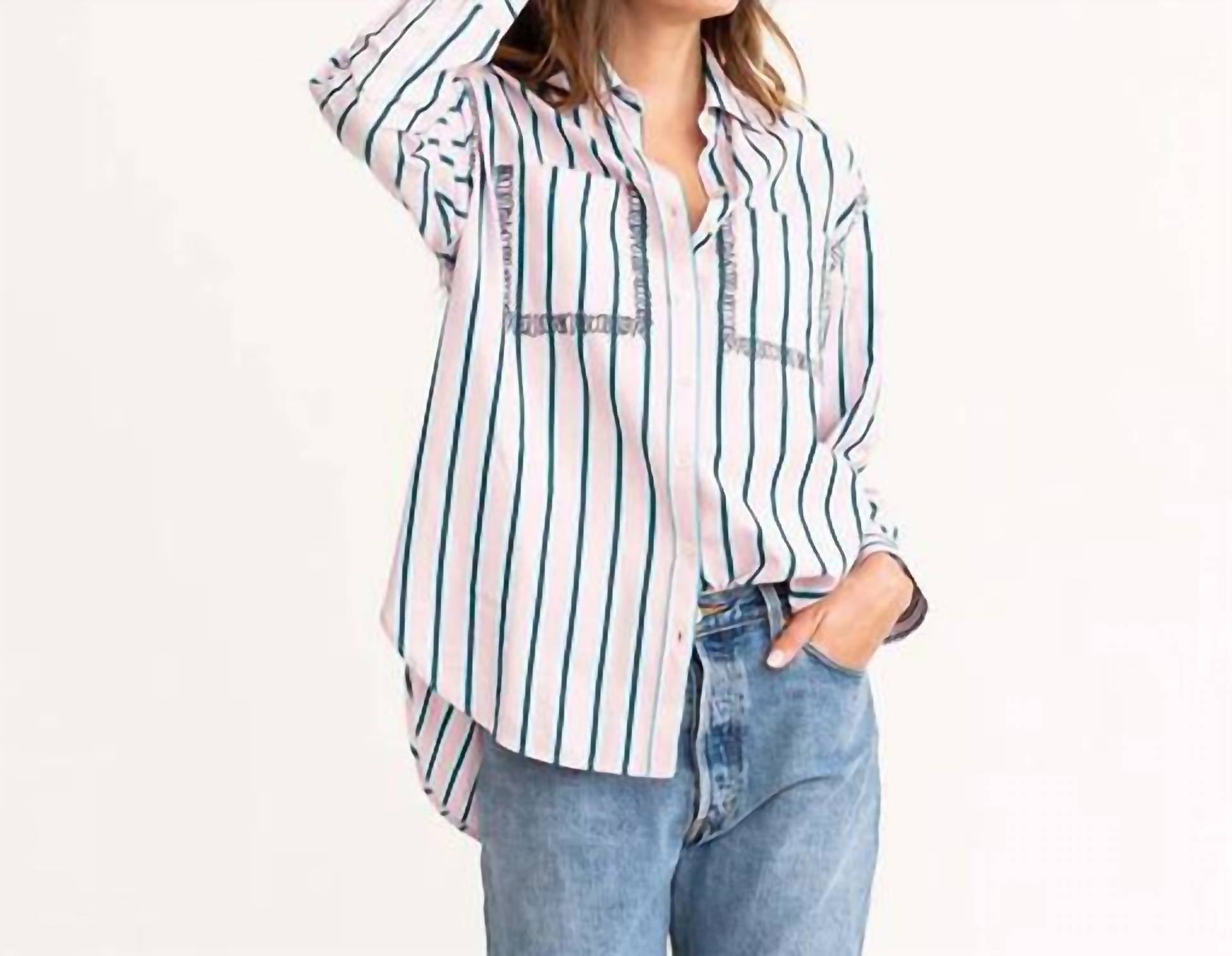 Kerri Rosenthal - Marti Striped Actually Shirt