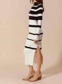 So Me - Christina Sweater Stripe Midi Dress
