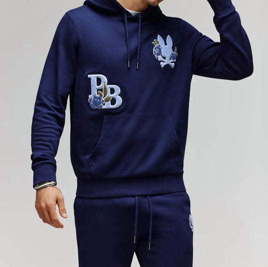 Psycho Bunny - Auguste Floral Patch Hoodie