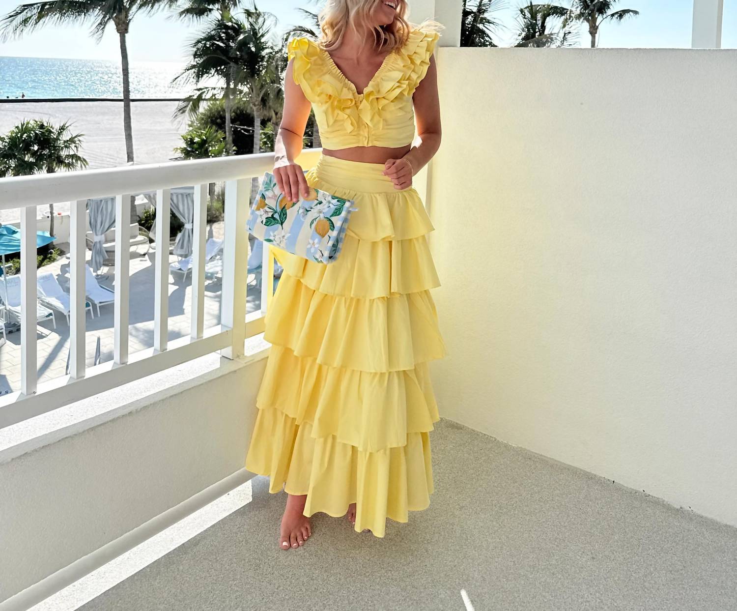 The Vintage Shop - Amalfi Crop Top And Skirt Set