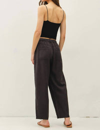 Be Cool - Vanya Linen Blend Barrel Pants