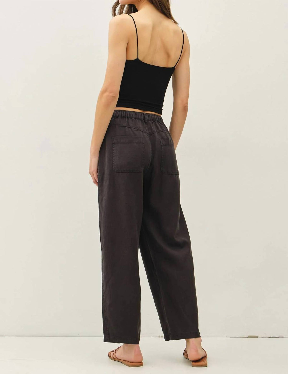 Be Cool - Vanya Linen Blend Barrel Pants