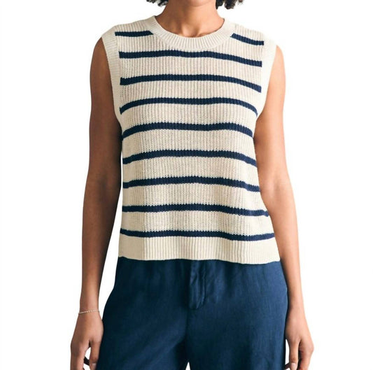 Faherty - MIRAMAR LINEN MUSCLE TOP