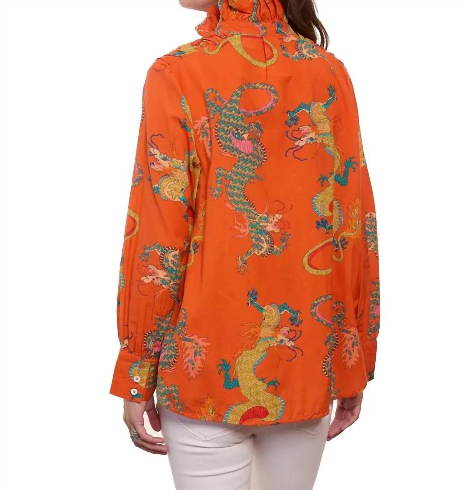 Dizzy-Lizzie - Sun Valley Oversized Shirt with Ruffled collar