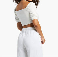 Roxy - Flirty Walk Ruched Crop Top
