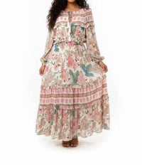 Strawberry Paris - Bordeaux Heron Maxi Dress