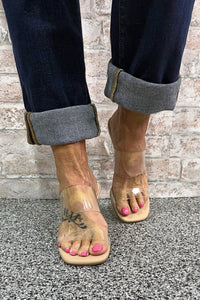Oasis Society - Women's Transparent Strap Heel Sandal