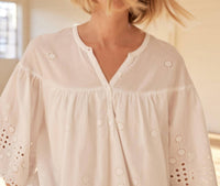 Michael Stars - Gloria Eyelet Flutter Top