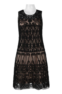 Aidan Mattox - Women's Sleeveless Embroidered Dress