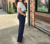 SKIES ARE BLUE Maritime Trouser in navy - women's pants - detail view